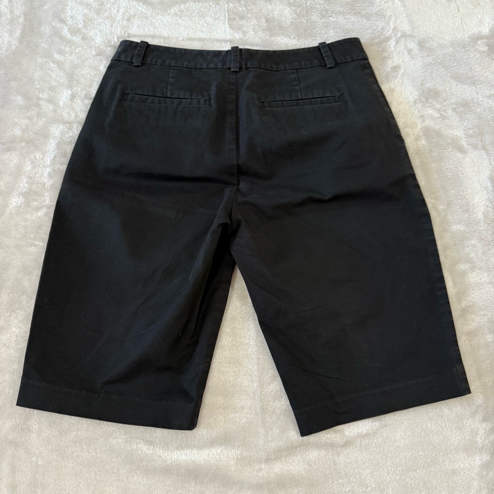 Ralph Lauren Lauren Active Bermuda Shorts Women's 2 Black Stretch Casual Pockets